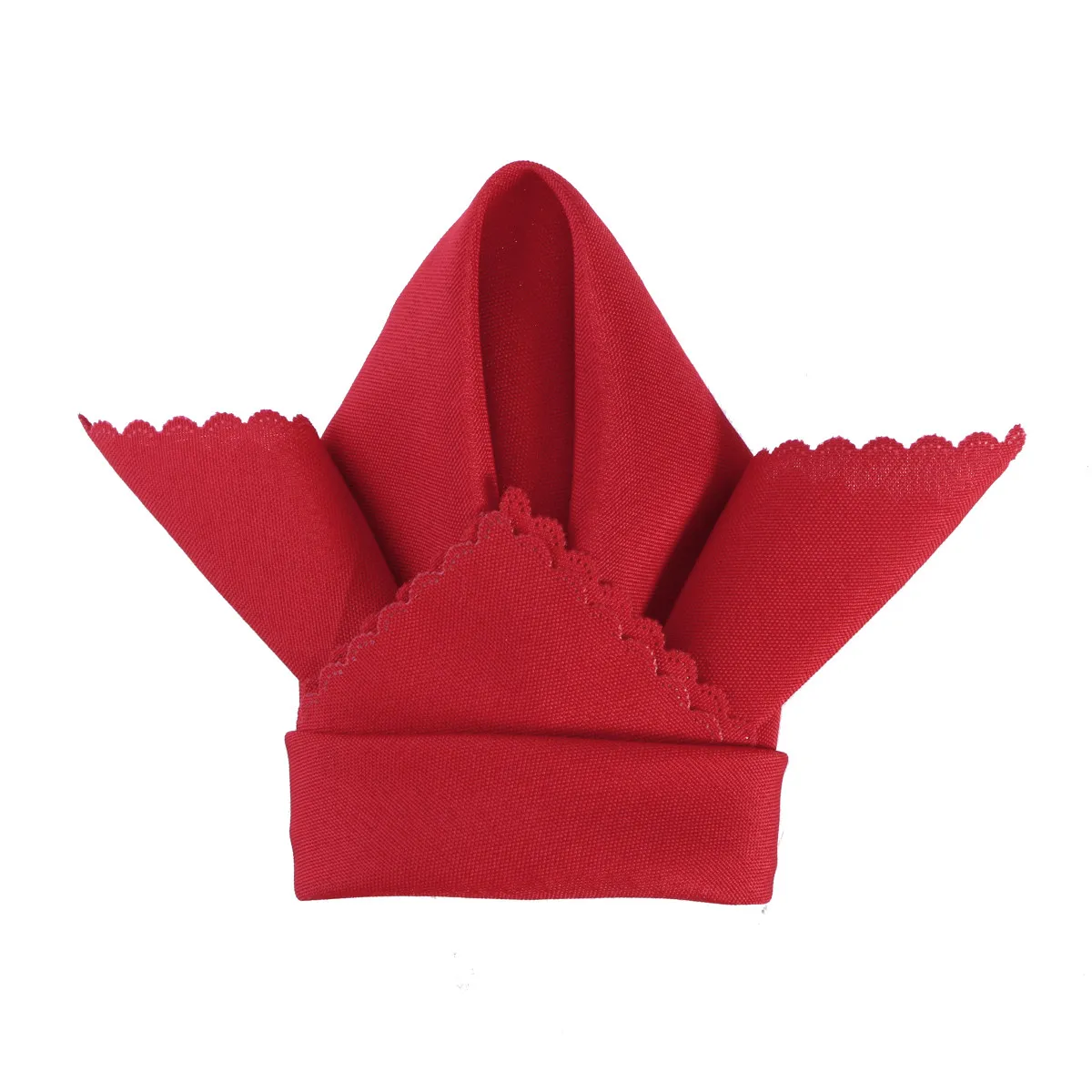 10pcs Cotton Blend Dinner Napkins 40X40Cm Red Washable Reusable For Home Restaurant Wedding Party Dacron Napkin Table Linens