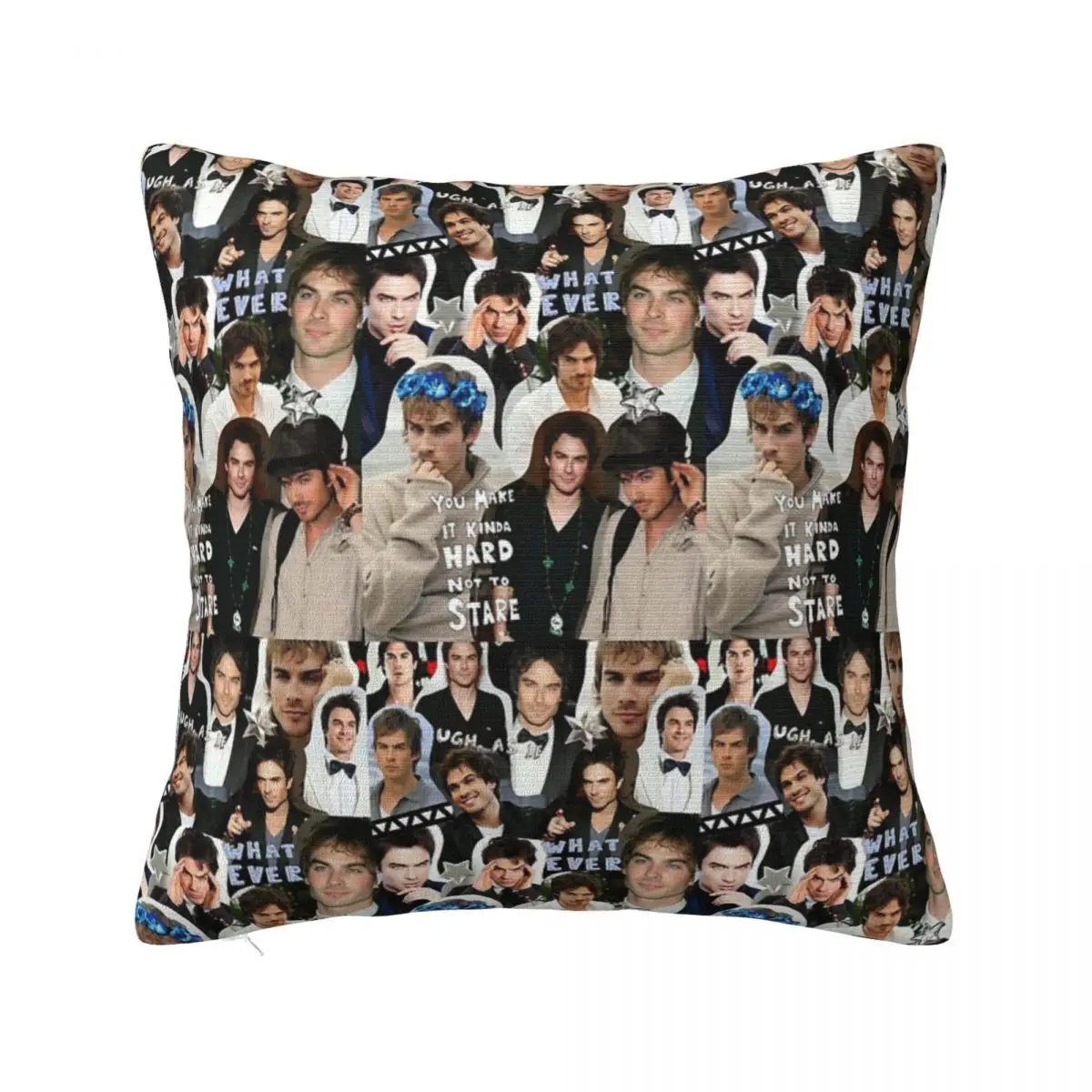 Damon Salvatore Collage Pillow Case Sleeping Pillows Cushion Cover 45X45 Pillow Case Pillow Cover