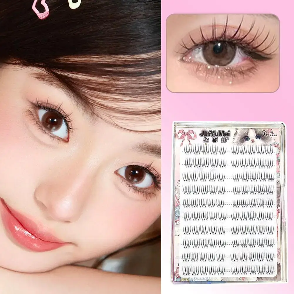 Nieuwe U-vormige Individuele Valse Wimpers Lash Extension Wimpers Comic Make-Up Idol Lash Natuurlijke Oog Cosplay Clusters Noglue I8M2