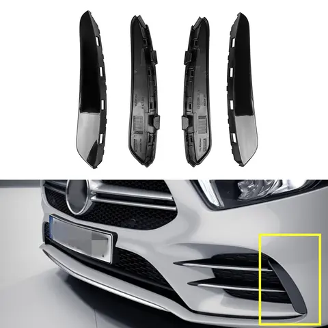 메르세데스 벤츠 A 클래스 W177 AMG A180 A200 A250 A35 2019- 2024 앞 범퍼 사이드 카나드 핀 자동차 액세서리 장식 트림