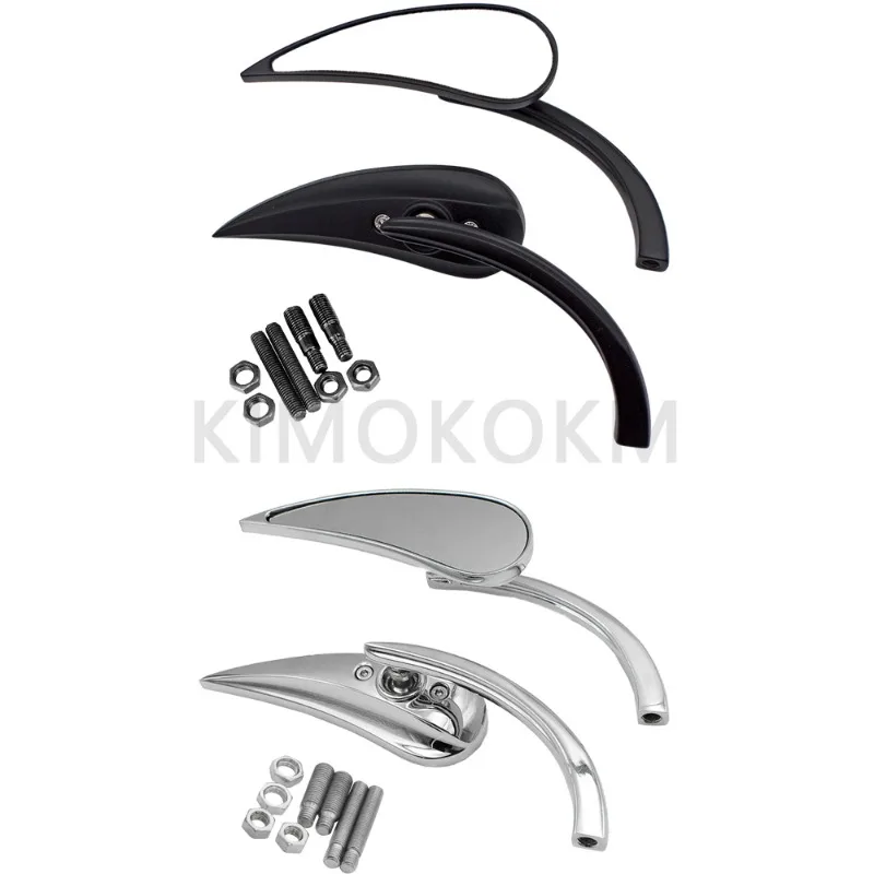 2pcs For Harley Davidson Fatboy Dyna Electra Glide Iron Sportster Aluminum Motorcycle Rearview Mirrors with Mounting Screws