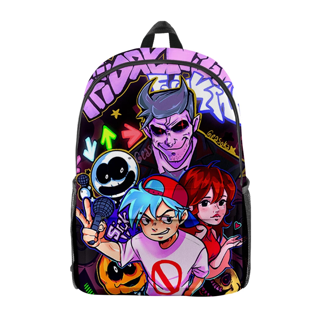 Moda Novità venerdì sera funkin alunni Bookbag Zaini per notebook Stampa 3D Oxford Zaini da viaggio impermeabili per ragazzi/ragazze