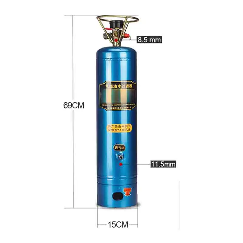 Bomba de ar compressor de ar filtro purificador de água óleo de ar comprimido-separador de água tinta tanque de secagem