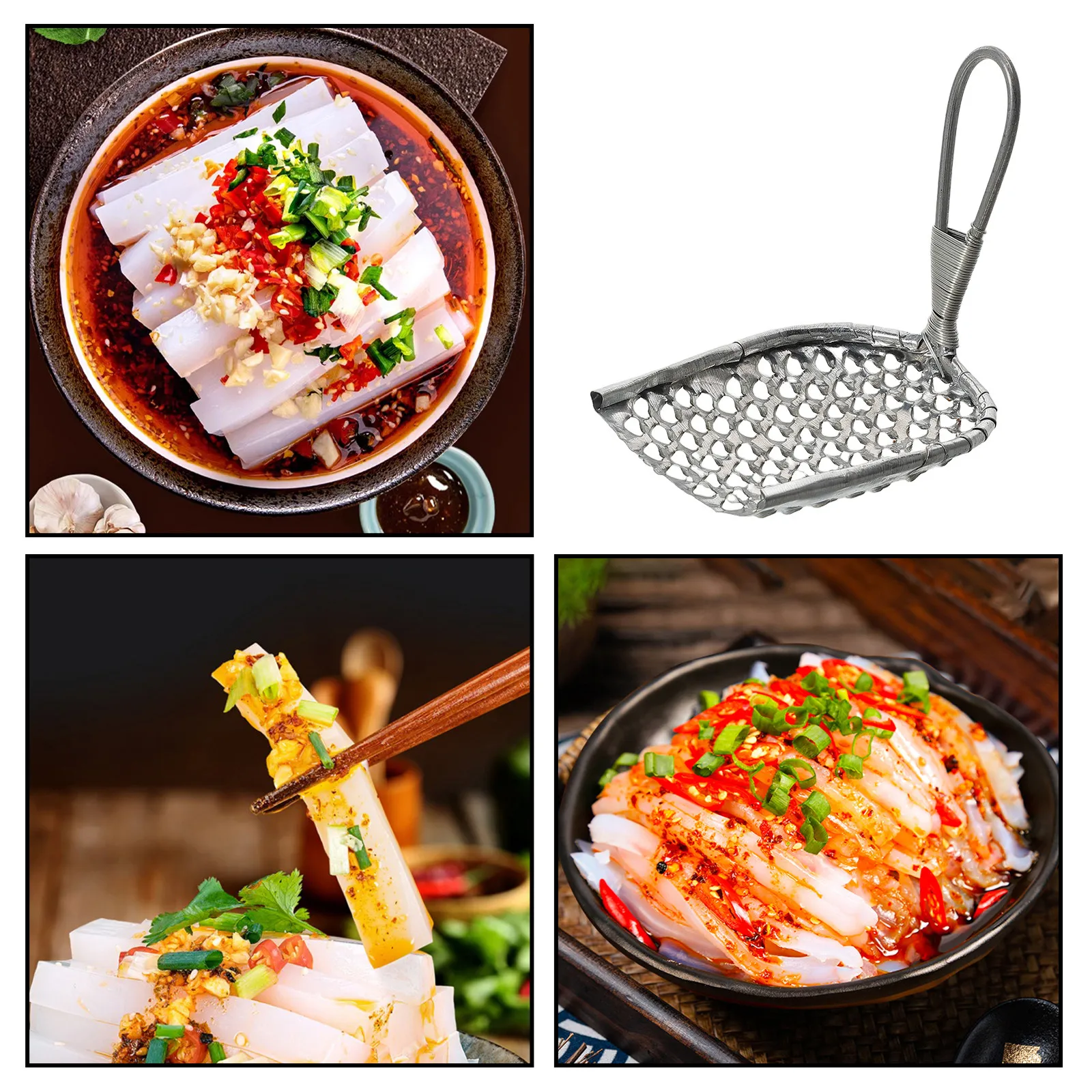 Stainless Steel Noodle Scraper Cold Noodle Jelly Scraping Tool Household Manual Kitchen Fruit Scraper Stainless Steel Tool