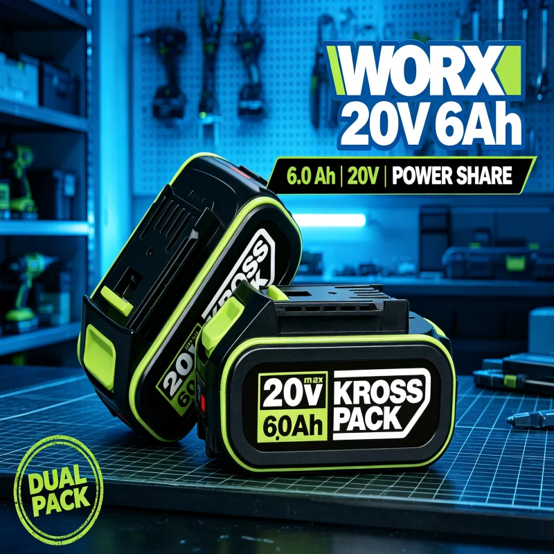 New Type Original 6.0Ah WA3580 Lithium Battery WORX 20V Compatible with WORX WG Series Garden Power Tools