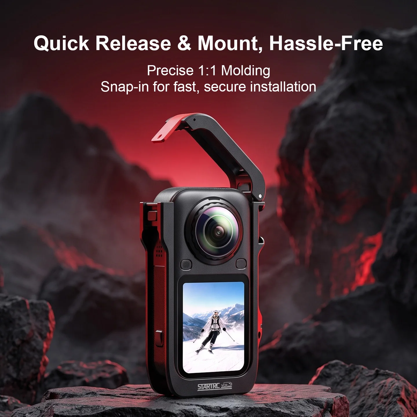 Metal Frame Rabbit Cage Horizontal/Vertical Shooting Protective Case For Insta360 X6 Camera Accessory Cold Shoe 1/4 Screw Port