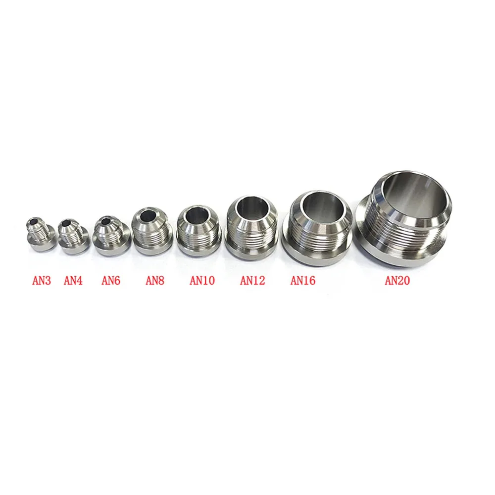 New Aluminum Alloy Straight External Thread Welding Joint, Hose Welding Joint AN3 AN4 AN6 AN8 AN10 AN12 AN16 AN20