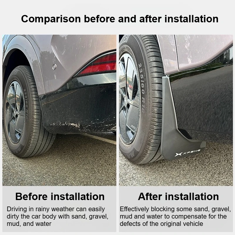 For Xpeng G6 2025 Car Mud Guards Non-Drilling Non-Destructive Installation Body Protection Mud Flaps