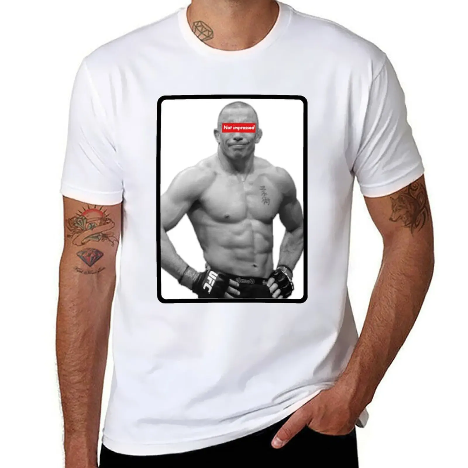 Saint Georges Not Impressed - Pierre T-Shirt Novelty Graphic Tee Shirt