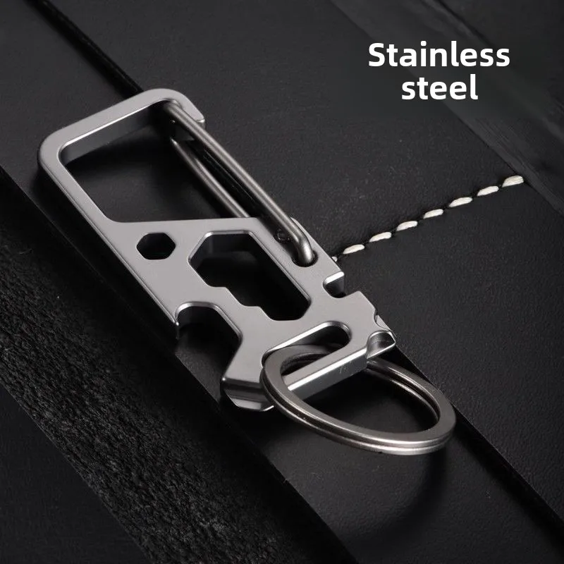 Titanium Alloy Car Key Chain Men's Pendant Waist Hanging Key Ring Ring Simple Personality Multifunctional Tool