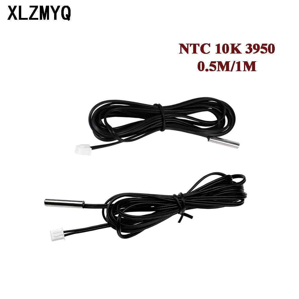 

10pcs 0.5M/1M NTC 10K 3950 Thermal Waterproof Cable With NTC Sensor Probe For W1209 Thermostat Temperature Control Wire