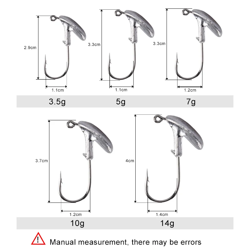 MEREDITH 10PCS Blood Slot Jig Head Tumbler Hook Set 3,5g-14g Carbon Steel - Image 2