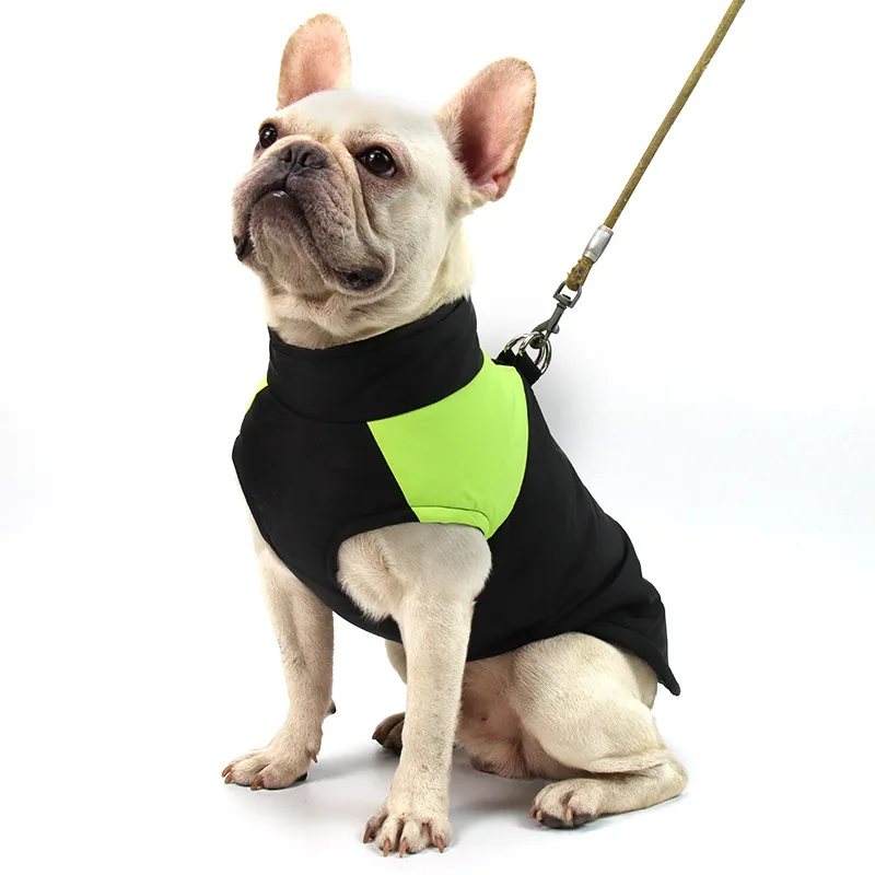 

New Style Dog Clothes Autumn Winter Dog Clothes Thick Winter Cotton Vest Pet Cotton Clothes French Bulldog Clothes Dog Costume