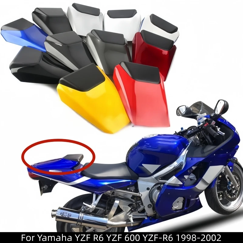 Motorcycle Rear Hump Rear Tail Cover Single Seat Cover Passenger Seat Fairing For Yamaha YZF R6 YZF 600 YZF-R6 1998-2002