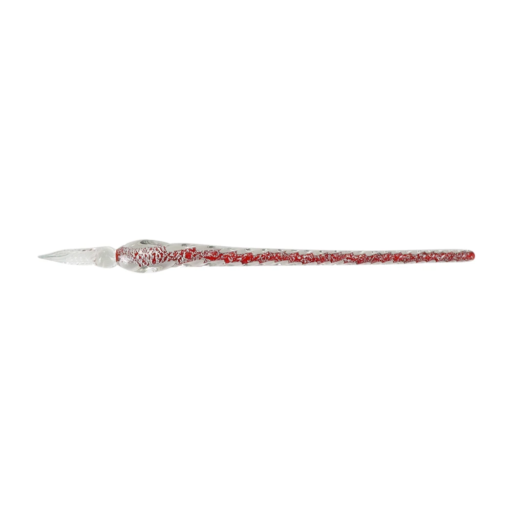 Crystal Glass Dip Signature Pen, Estudante Papelaria Presente, Vintage, 1Pc