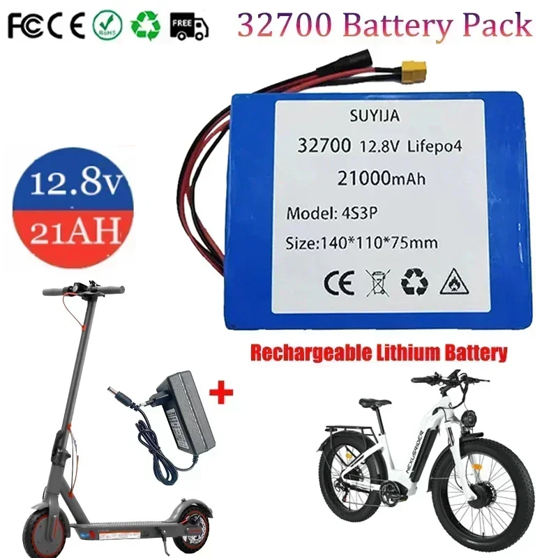 

32700 4S3P Lifepo4 Battery Pack 40A Pilha Recarregável 12V Power Supply12.8V 21Ah Suitable for Electric Bicycles Мопед Bicicleta