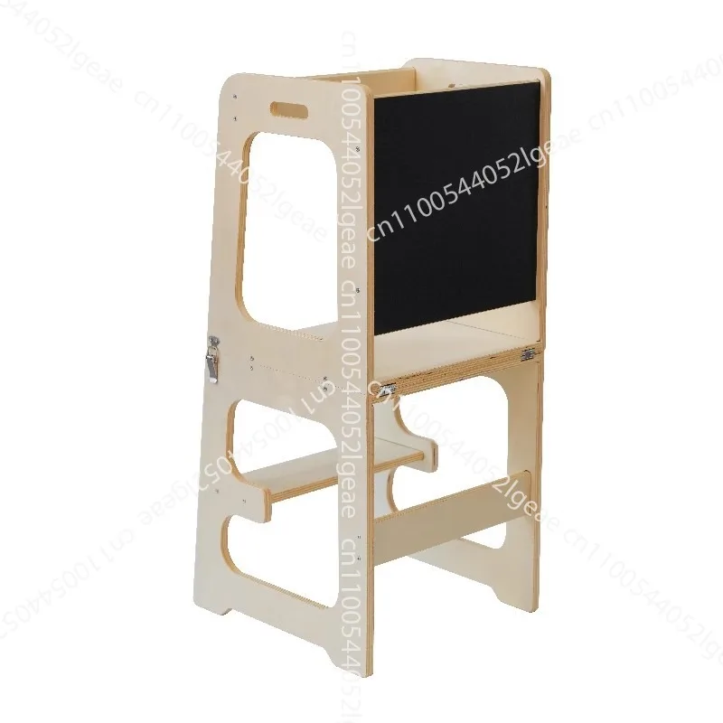 

Baby Hand Washing Stool, Pad Footstool, Children's Solid Wood Learning Tower, Kitchen Table and Chair, Non-slip Stepping Feet