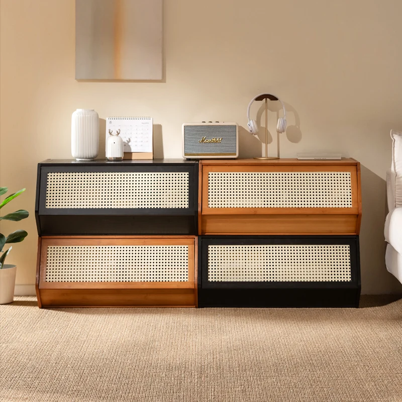 Front Opening Flip Cover Storage Box Household Snack Organizer Children's Toy Storage Box Cabinet Storage Container