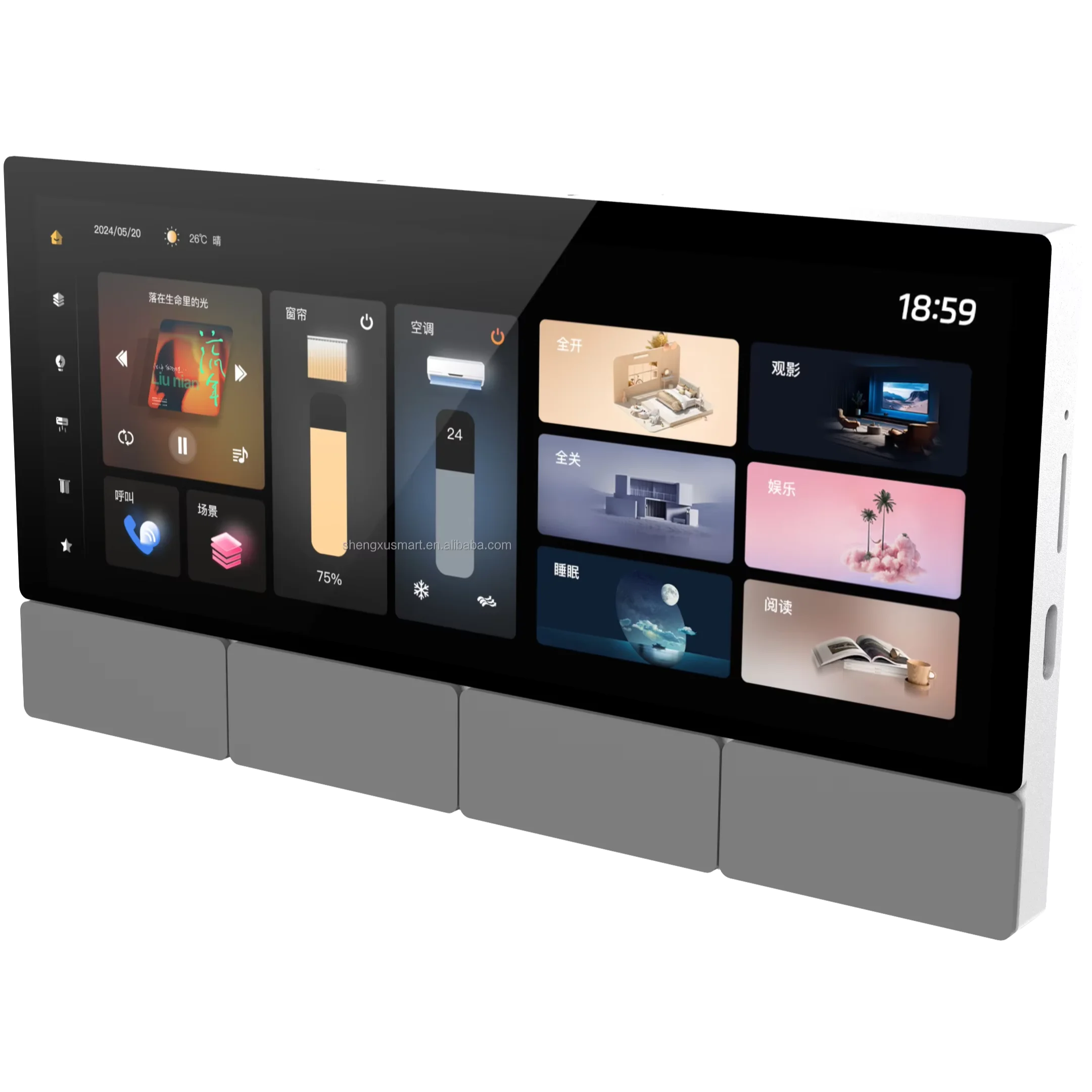 

Умный 6,2-дюймовый центральный экран управления Zigbee Gateway - многофункциональный, для фоновой музыки, освещения и голосового управления