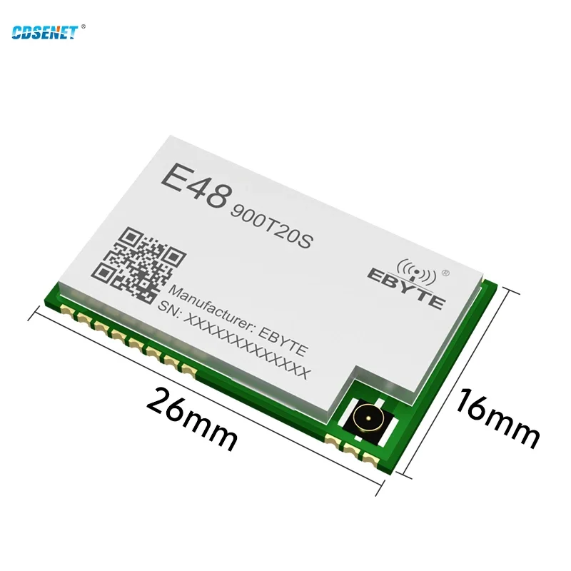 CDSENET-低電力ワイヤレスデータ伝送モジュール,LBTスタンプホール,ipex,868 mhz,915mhz,E48-900T20S, 20dbm, 3.5km,gfsk,2.7-5.5v