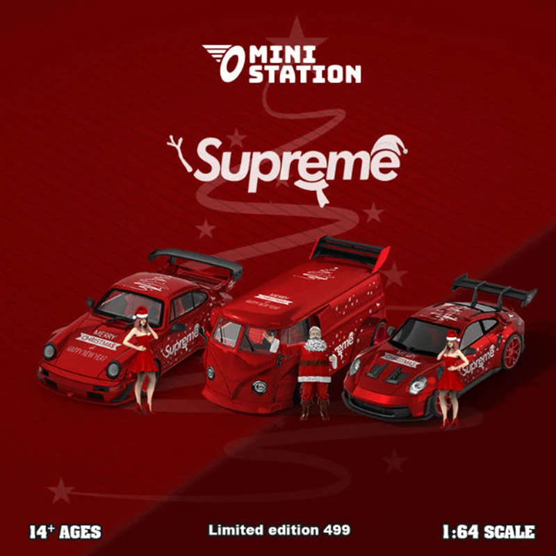

Mini Station 1:64 RWB 964/T1 Christmas Edition Alloy Car Model Classics Adult Souvenir Gift Static Display