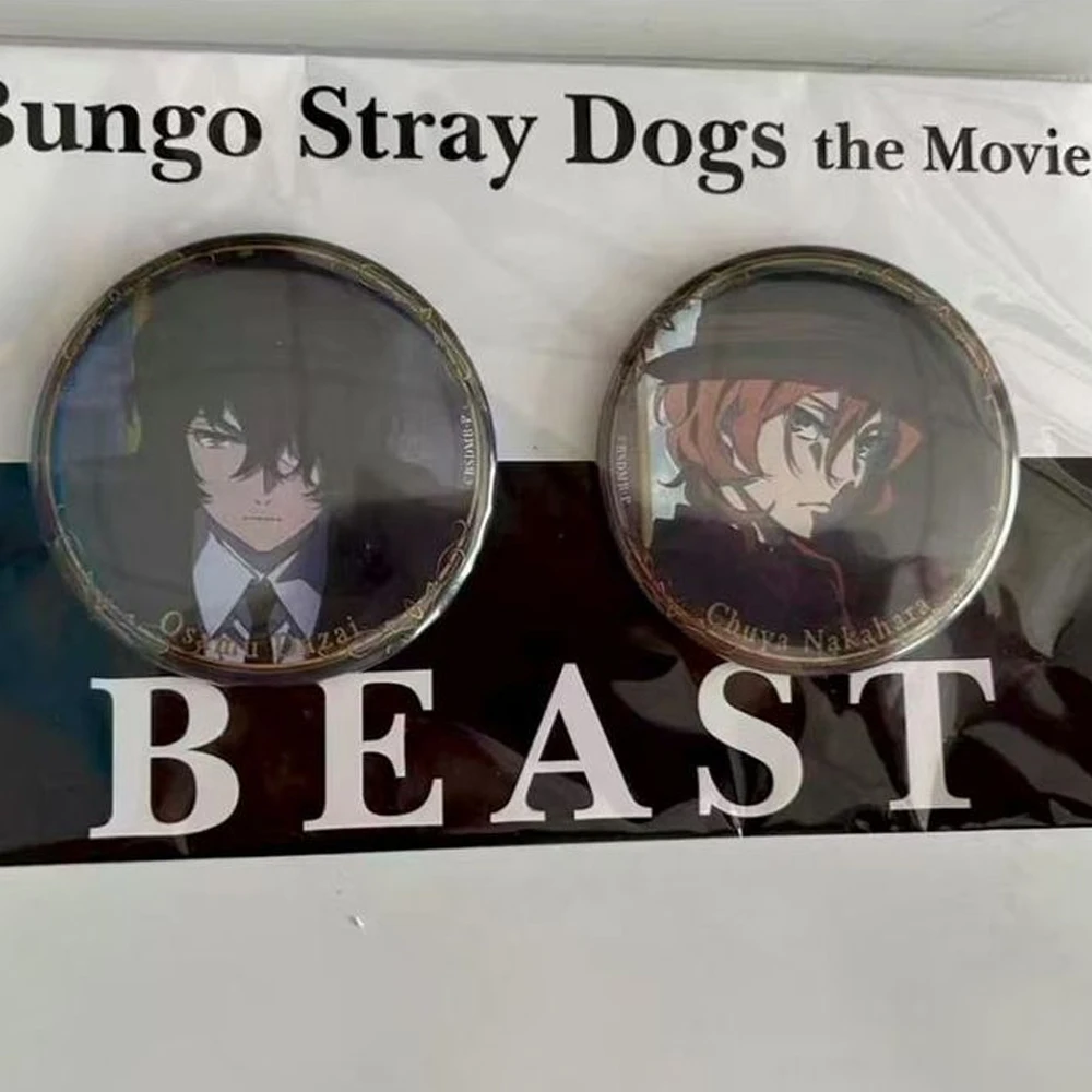 Anime Bungo Streunende Hunde Dazai Osamu Nakahara Chuuya Cosplay Abzeichen Metall Broschen Sammeln Pins Cartoon Figur Tasche Dekoration