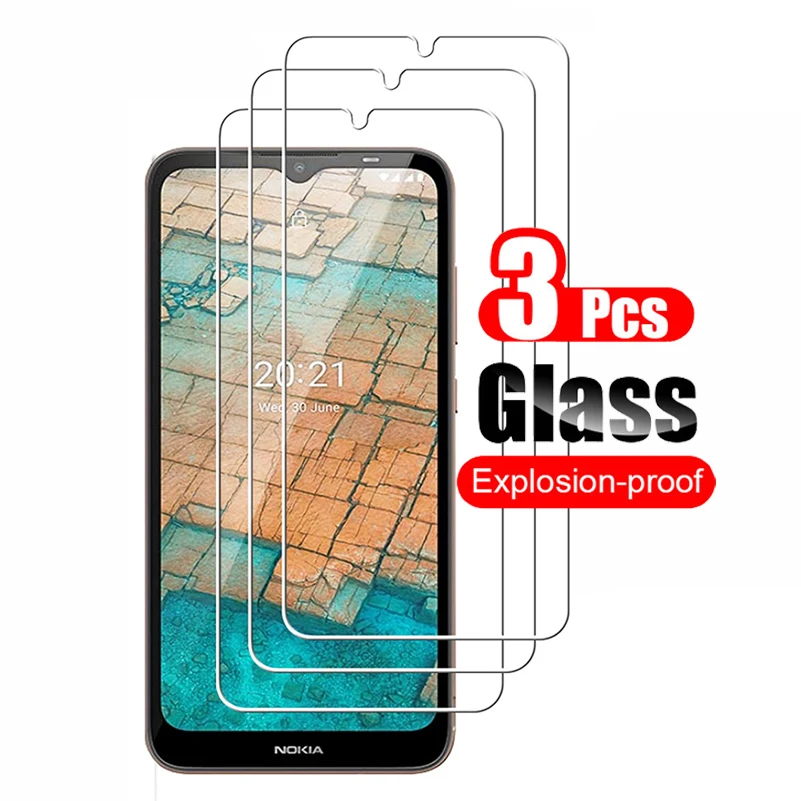 3Pcs For Nokia C32 C31 C30 C22 C20 C100 C200 C210 C300 C12 Pro C10 C21 Plus Tempered Glass Screen Protector Protective Film 10H