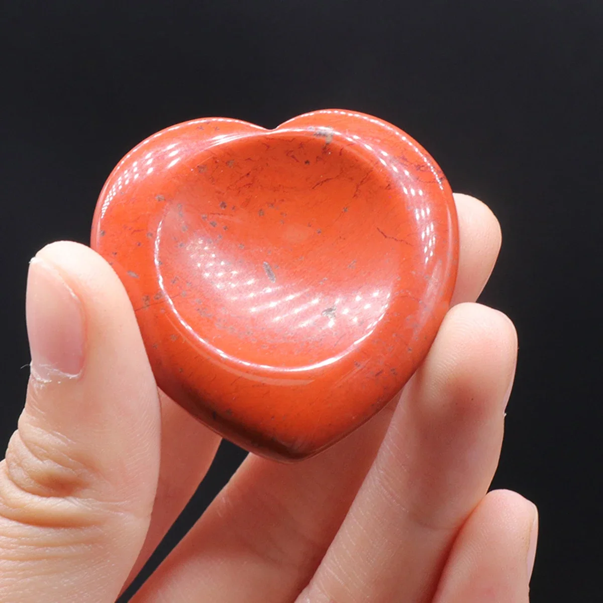 Love Heart Natural Stone Beads Worry Free Stone Palm Energy Beads Amethyst Rose Quartzs Natural Gemstone Thumb 40mm