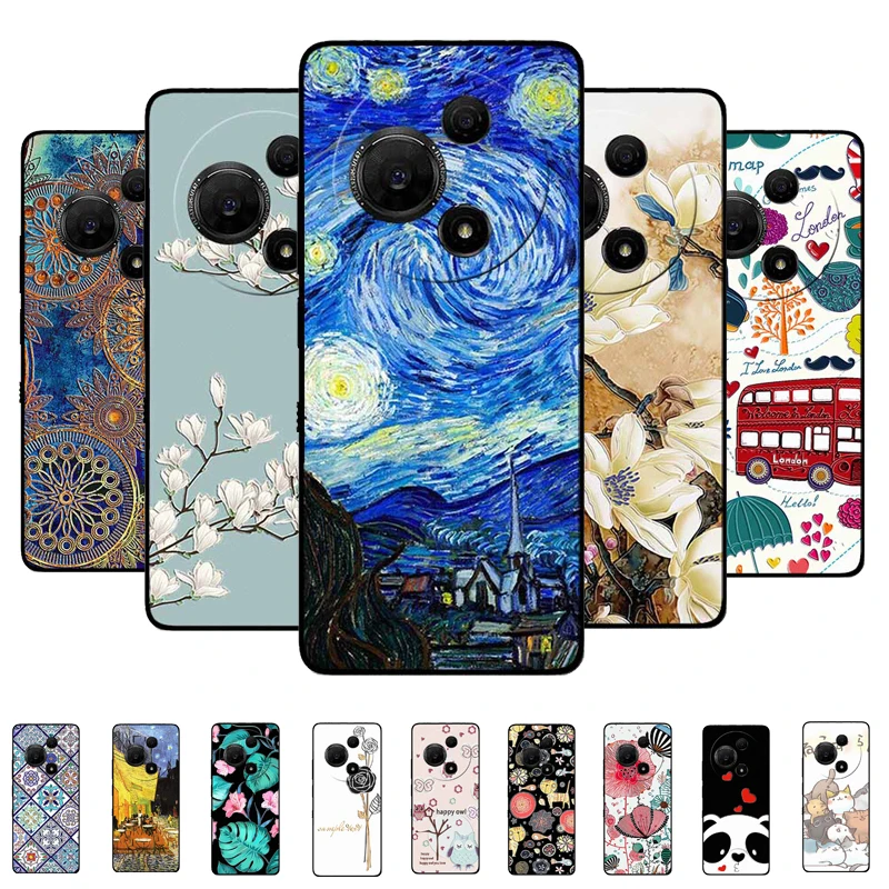 Fundas con relieve 3D para TCL 60 NxtPaper 4G, Funda trasera de silicona suave con relieve en relieve para 60NxtPaper, Funda con relieve de flores TCL60 NxtPaper