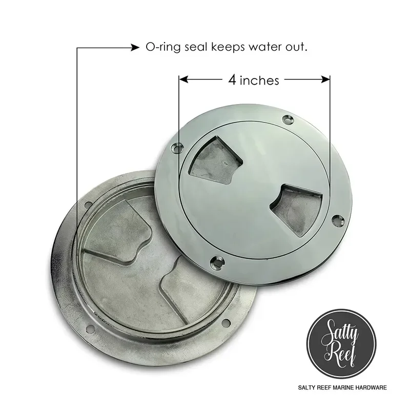 Marine Round Inspection Deck Plate Hatch Cover Waterproof Aluminum Boat Yacht Access Port Outdoor Installation Detachable view 6
