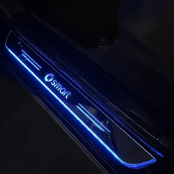 Acrylic USB Power Moving LED Welcome Pedal Car Scuff Plate Pedal Door Sill Pathway Light For Smart Fortwo Forfour 453 451 450