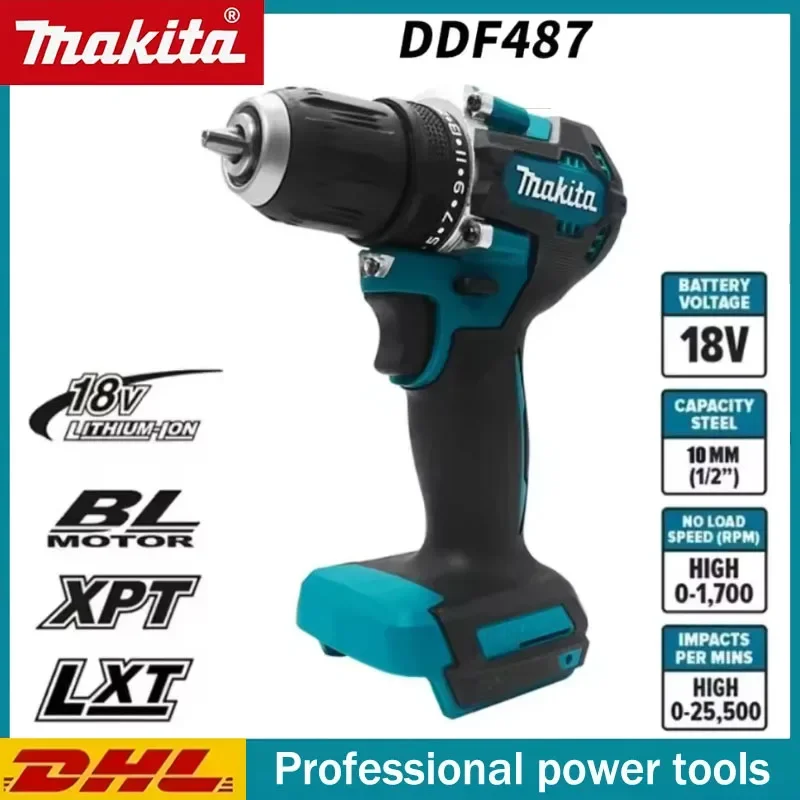 

Makita DDF487 Brushless lithium electric rechargeable impact drill large torque screwdriver For 18V Battery