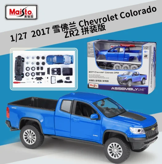 1-27-2017-chevrolet-colorado-zr2-assembled-diy-die-casting-model-car-collection-gift-collection-toy-tools