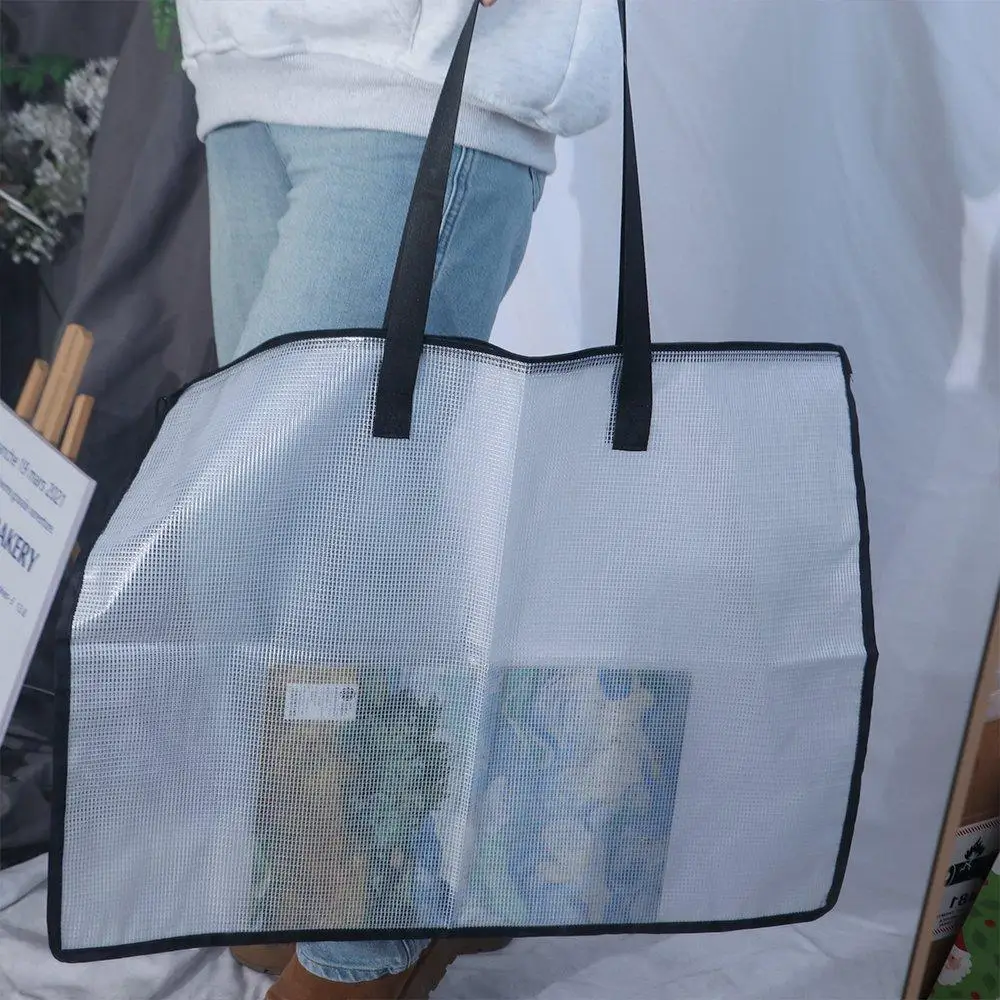 Sketching Drawing Painting Art Portfolio Bag Large Capacity With Zipper Handle Art Portfolio Container Dustproof Mesh