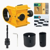 Adjustable Bushing Ball Lock Hole Opener Yellow/Blue/Red/Orange PP and Carbon Steel Door Lock Installation Kit Multifunctional