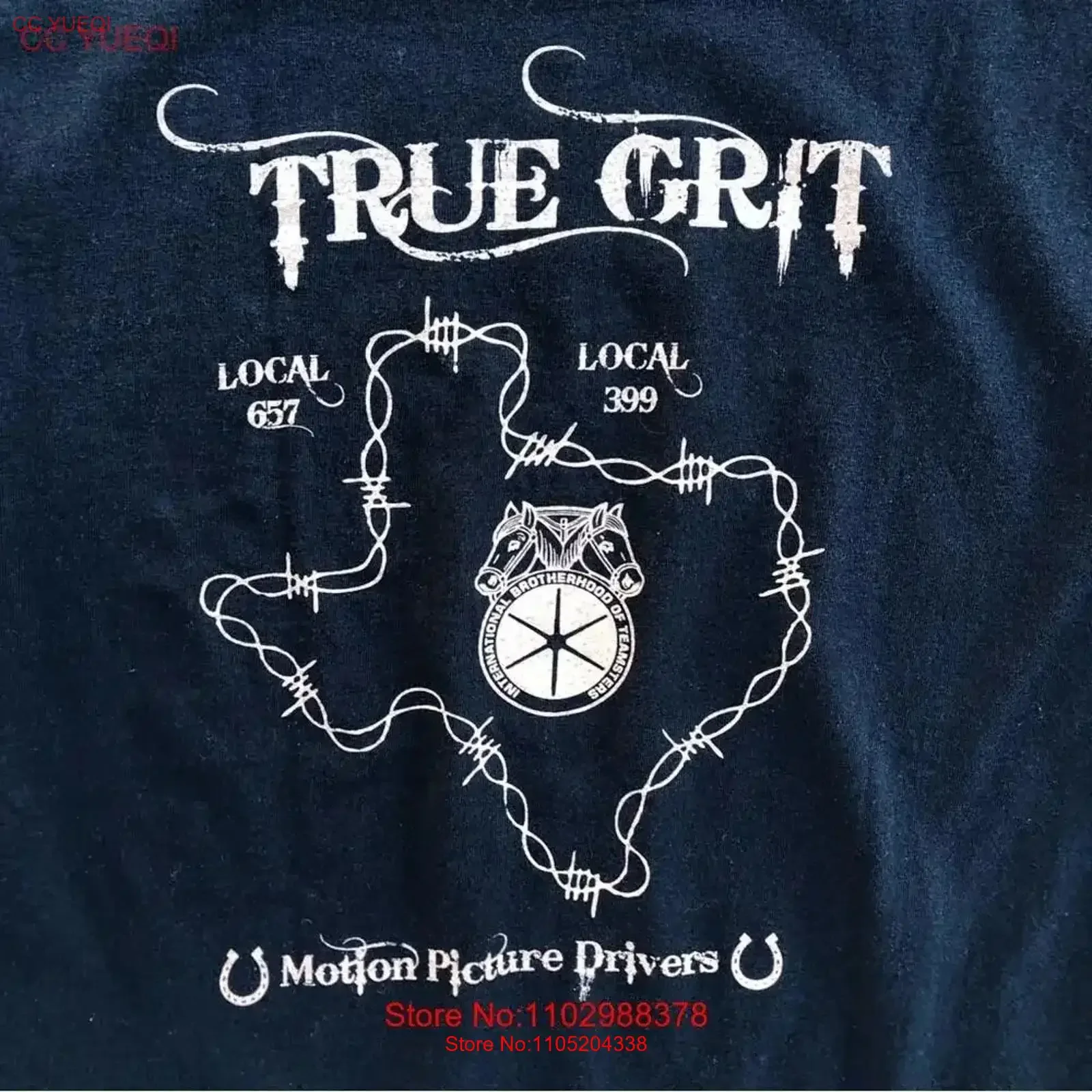 

Футболка True Grit Jeff Bridges Matt Damon Movie Crew member Motion Pictures, винтажная стираная, слегка графическая, дышащая