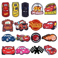 10-100 Uds. Hot Toys Lightning McQueen: Abalorios y pines para zapatos, accesorios decorativos para calzado, compatibles con zuecos, sandalias, Crocs y adornos para pulseras