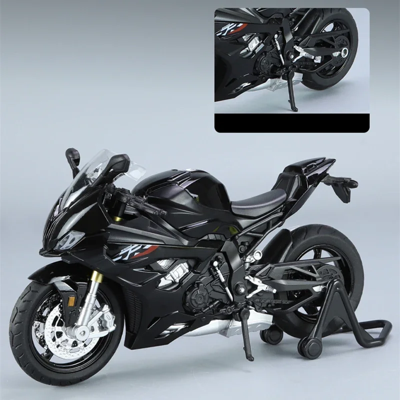 1:12 2023 S1000RR M Version Racing Motorcycle Model Diecast Alloy Metal Cross-country Motorcycle Model Sound Light Kids Toy Gift