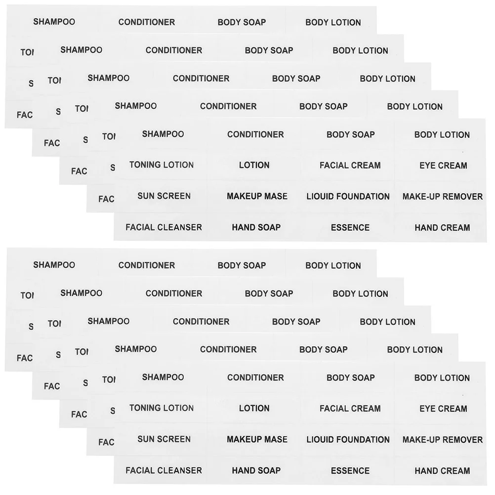 20-Blatt-Aufkleber, Flaschenetiketten, selbstklebendes Flaschenpapier, Shampoo für Kosmetika, PVC-Klassifizierung