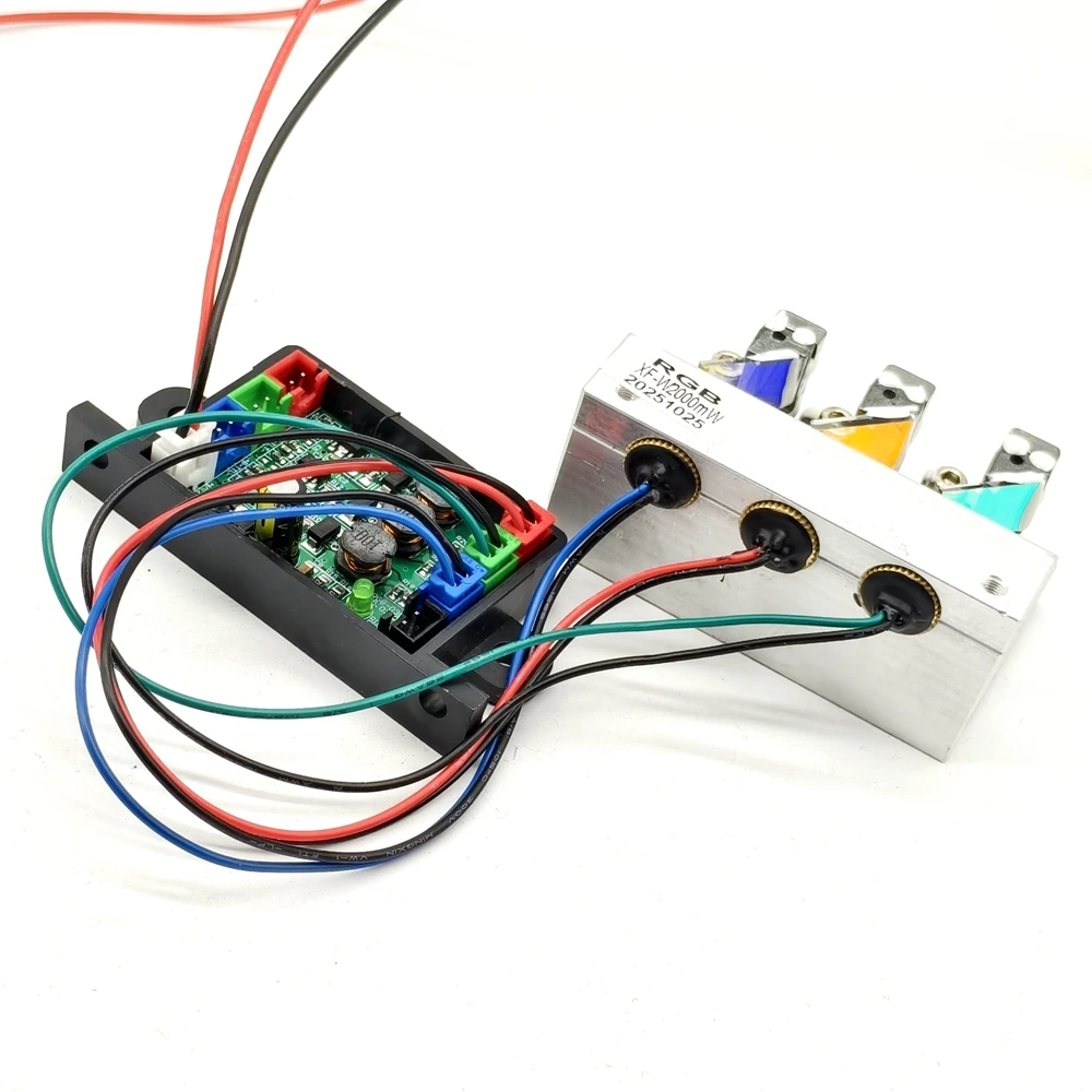 Lampu Laser Warna-warni RGB 2W Merah/Hijau/Biru Modul Laser Panggung Kontrol Analog 12V