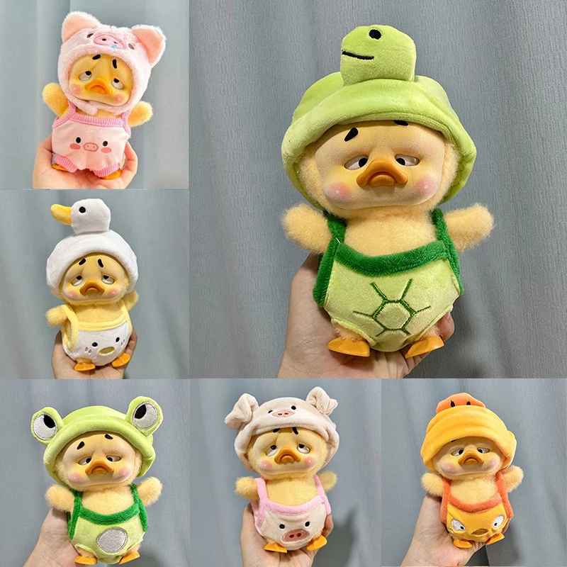 15cm Annoying Duck Clothes Cute Mini Plush Doll's Outfit Accessories Small Vest Turtle Frog Headgear Set Dolls Fans Gift