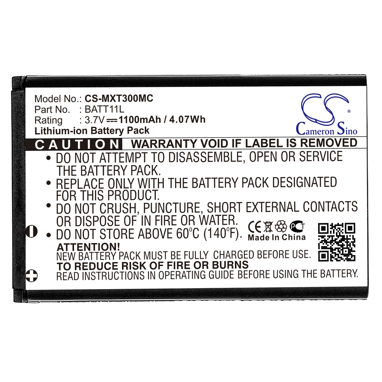 GreenBattery 1100mAh 4.7Wh 3.70V Li-ion Camera Battery for Gemantech GE-M2000,CB120,CB115 ,Midland BATT11L,XTA-510,ORDRO HDV-V16