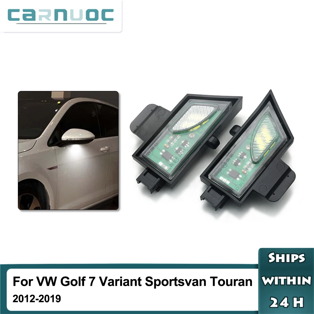 LED Under Side Mirror Light For Volkswagen VW Golf 7 Sportsvan Touran 2012-2019 Car Rear View Mirror Welcome Light Puddle Light