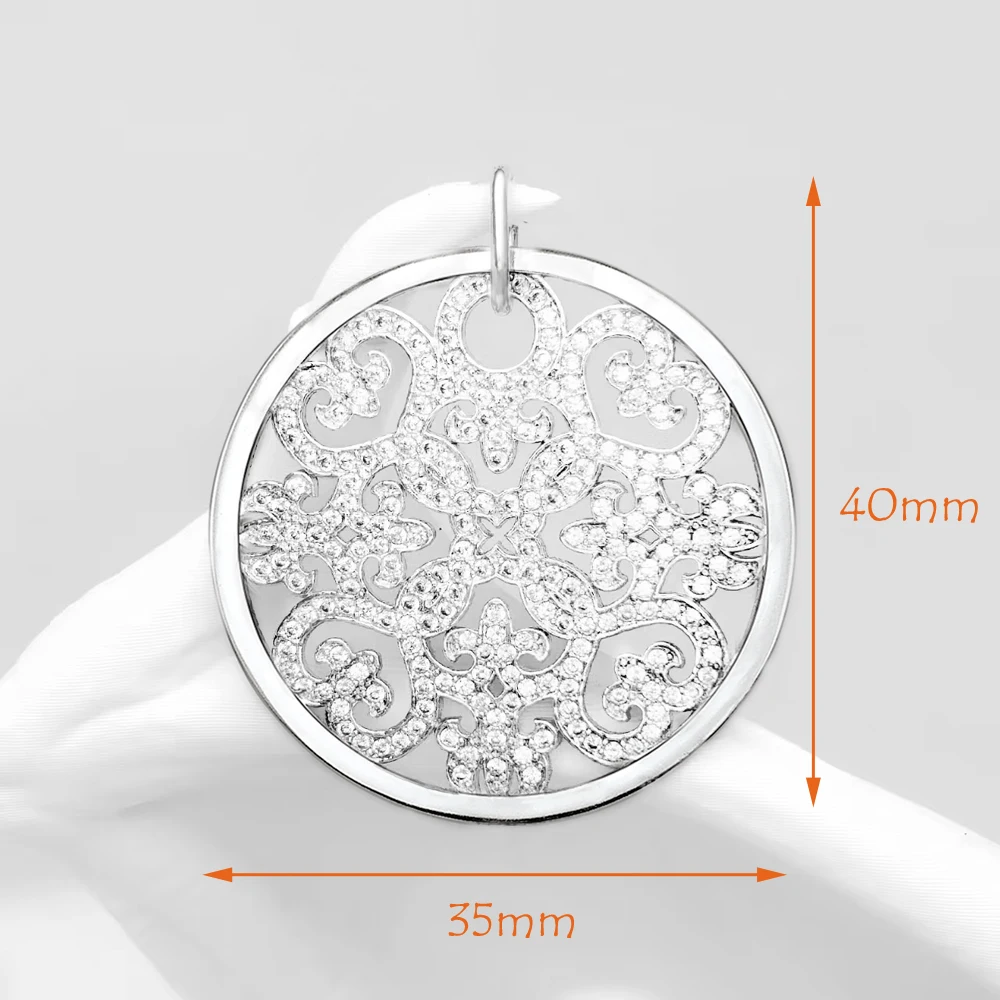 Pendant White Ornament Pave Brand Fashion Jewelry Europe 925 Sterling Silver Romantic Accessories Gift For Women