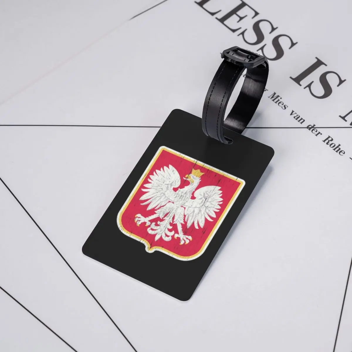 Custom Polska Polska Polish Coat Of Arms Eagle etichetta per bagagli protezione della Privacy bandiera della polonia etichette per bagagli etichette per borse da viaggio valigia