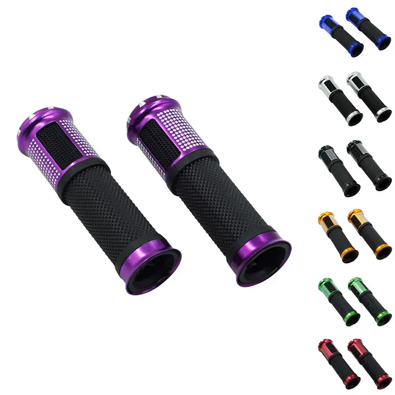 Manopole per moto in alluminio CNC: maniglie dell'acceleratore in gomma morbida Coppia sinistra e destra da 7/8", accessorio universale durevole per pilota