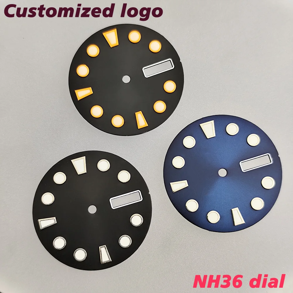 C3デュアルカレンダーダイヤル、nh36ムーブメントに適しています、29mm、時計アクセサリー