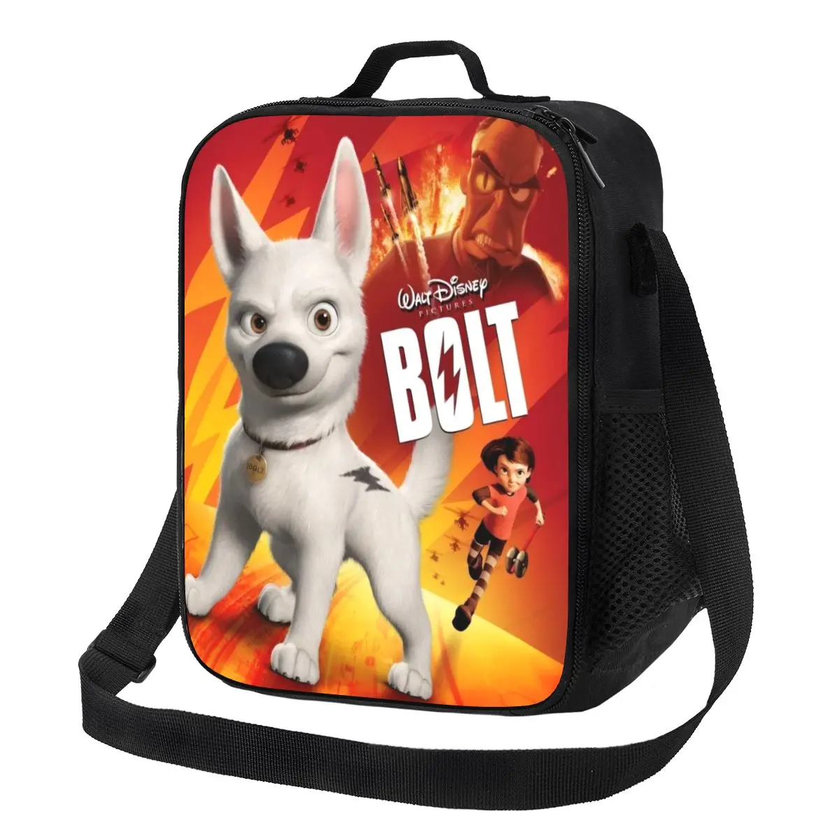 Custom Cartoon Bolt Dog Lunch Box Women Waterproof German Shepherd Cooler Thermal Food Insulated Lunch Bag Office Work