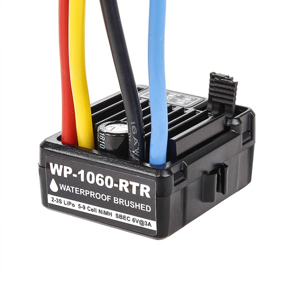 WP-1060-RTR 1060 60A szczotkowany elektroniczny regulator w pełni wodoodporny ESC RTR SCX10 samochodów wspinaczkowy Model statku Model elektroniczny