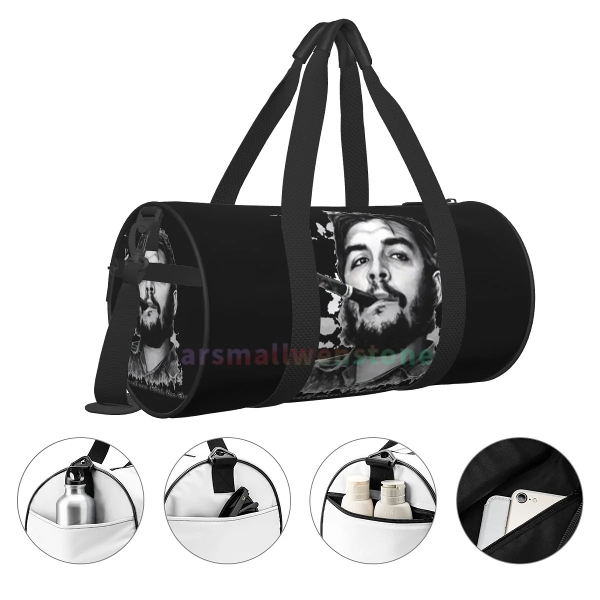 Che Guevara-bolsa de viaje para Yoga, mochila duradera de entrenamiento, bolsos redondos para Fitness al aire libre